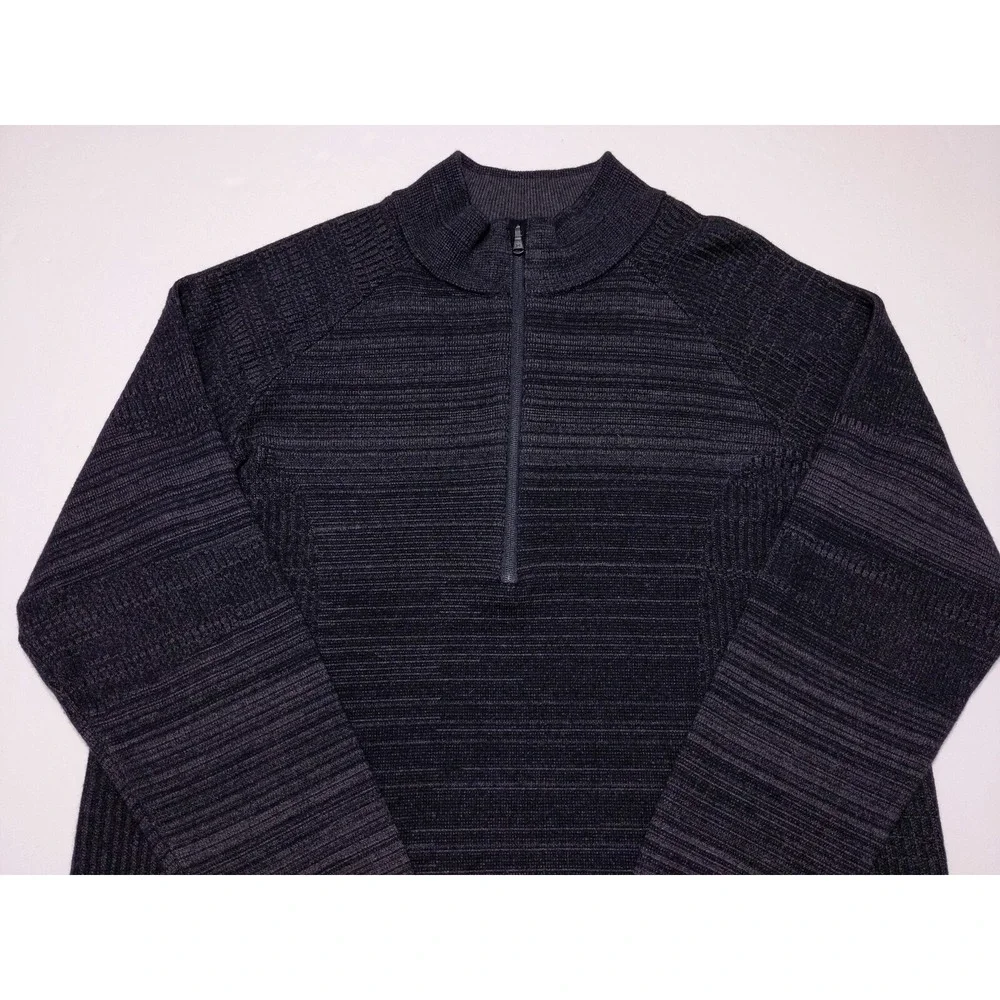 UNDER ARMOUR Threadborne Zip‎ Sweater 1326452 Wool Blend Charcoal Black XXL 2XL